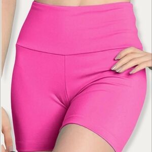 Outdoor Voices Performance Biker Shorts in Magenta